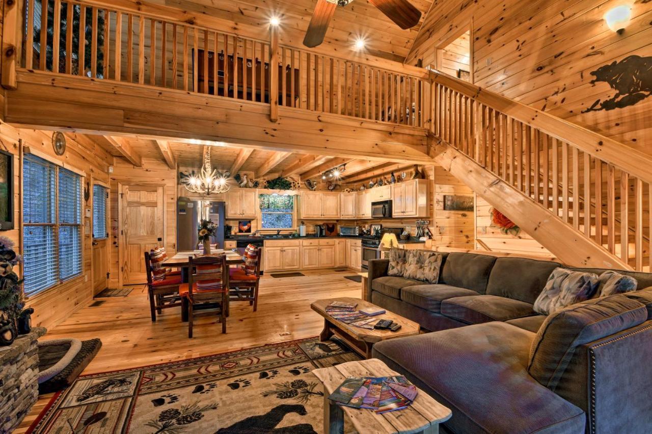 Riverside Ellijay Cabin With Hot Tub And Game Room Luaran gambar