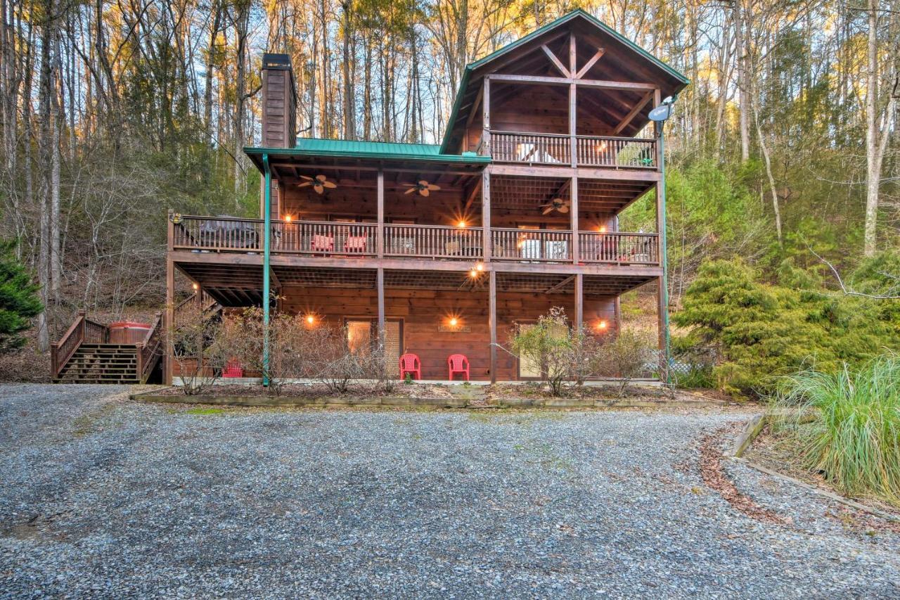 Riverside Ellijay Cabin With Hot Tub And Game Room Luaran gambar