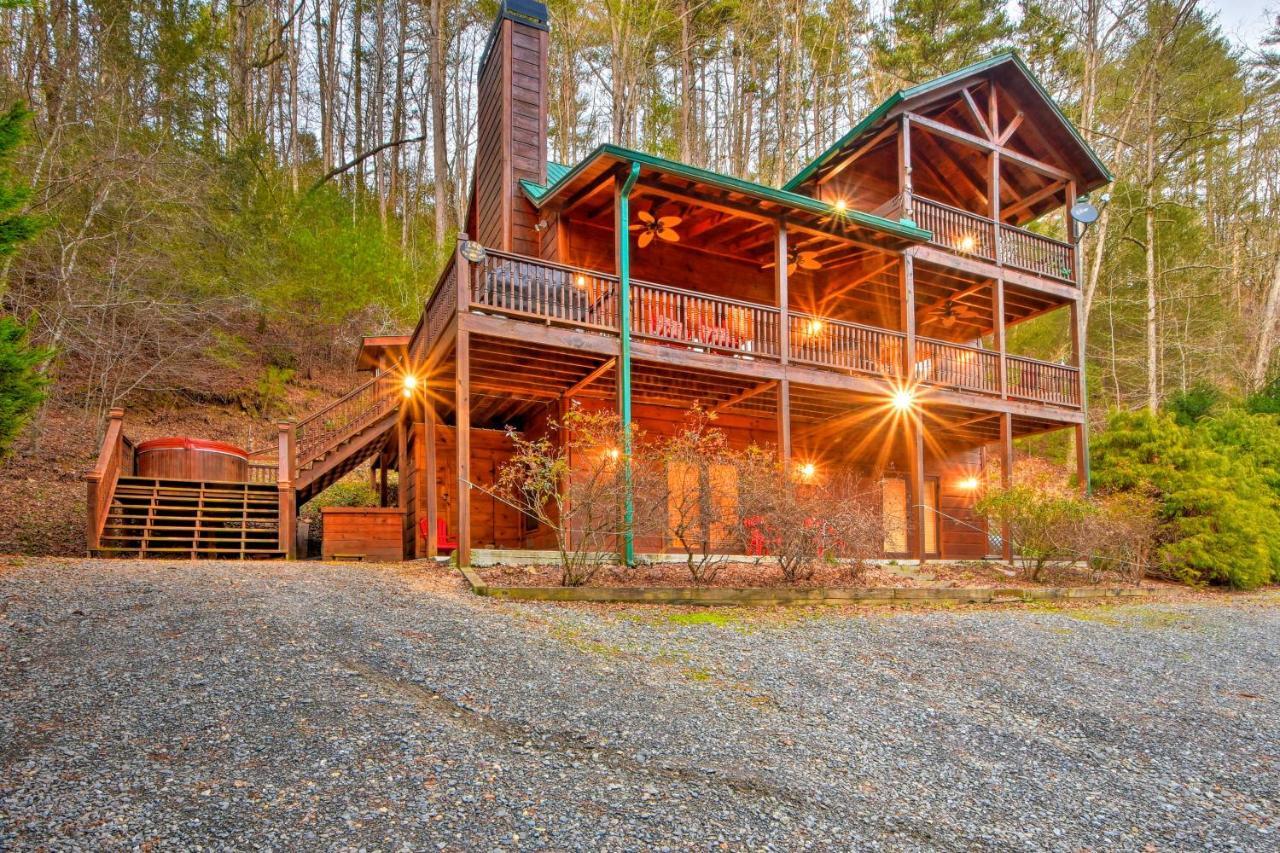 Riverside Ellijay Cabin With Hot Tub And Game Room Luaran gambar