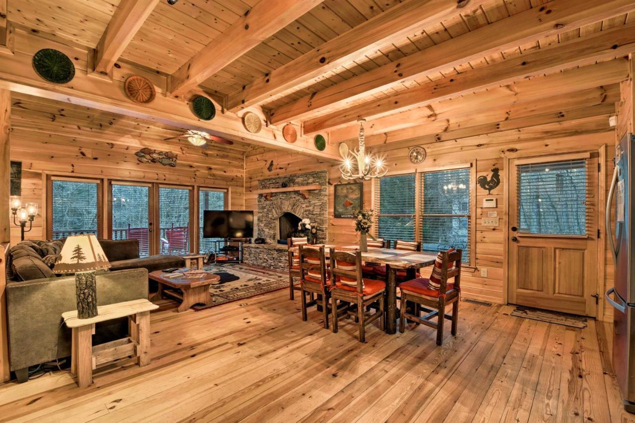 Riverside Ellijay Cabin With Hot Tub And Game Room Luaran gambar