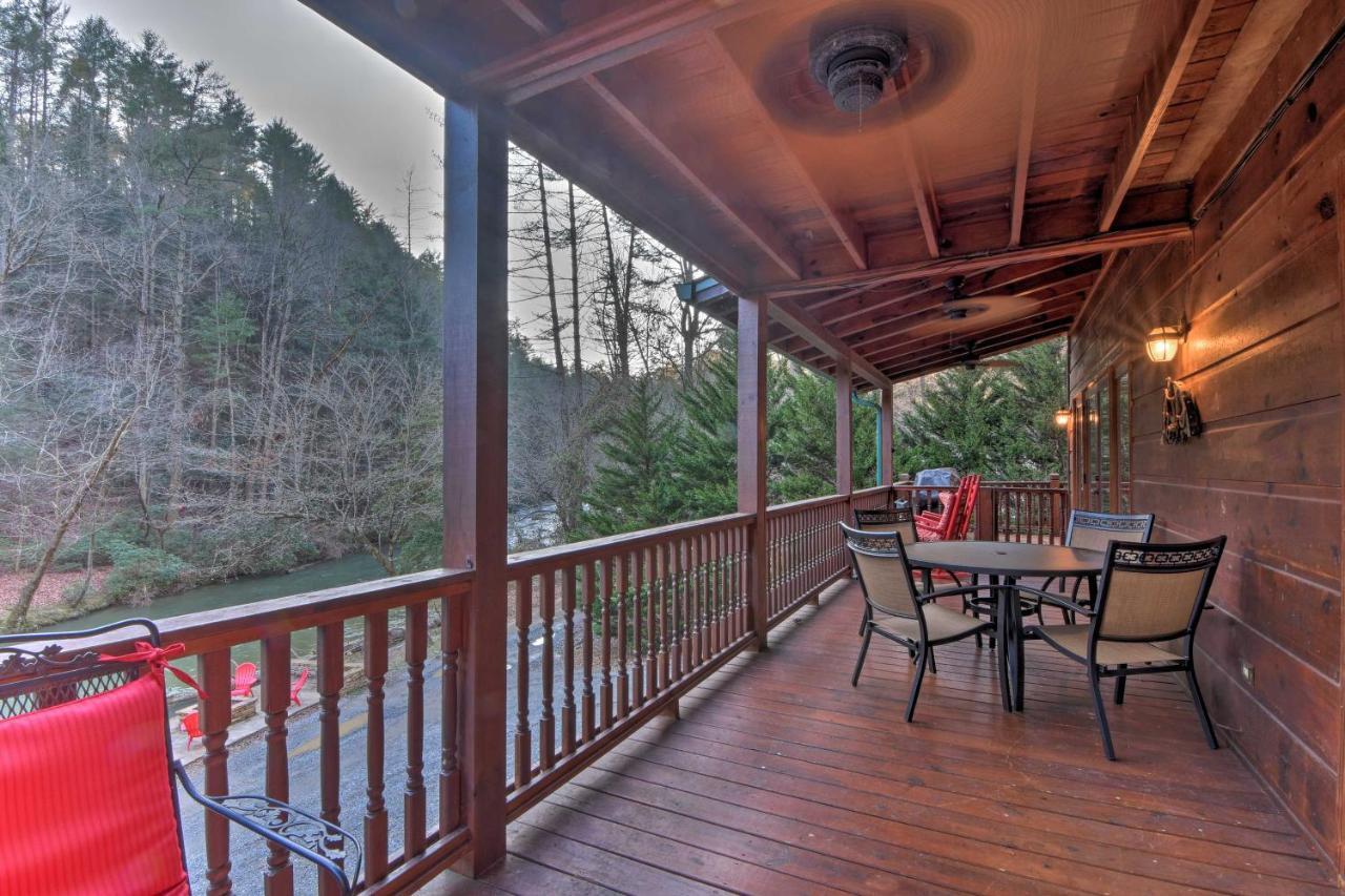 Riverside Ellijay Cabin With Hot Tub And Game Room Luaran gambar