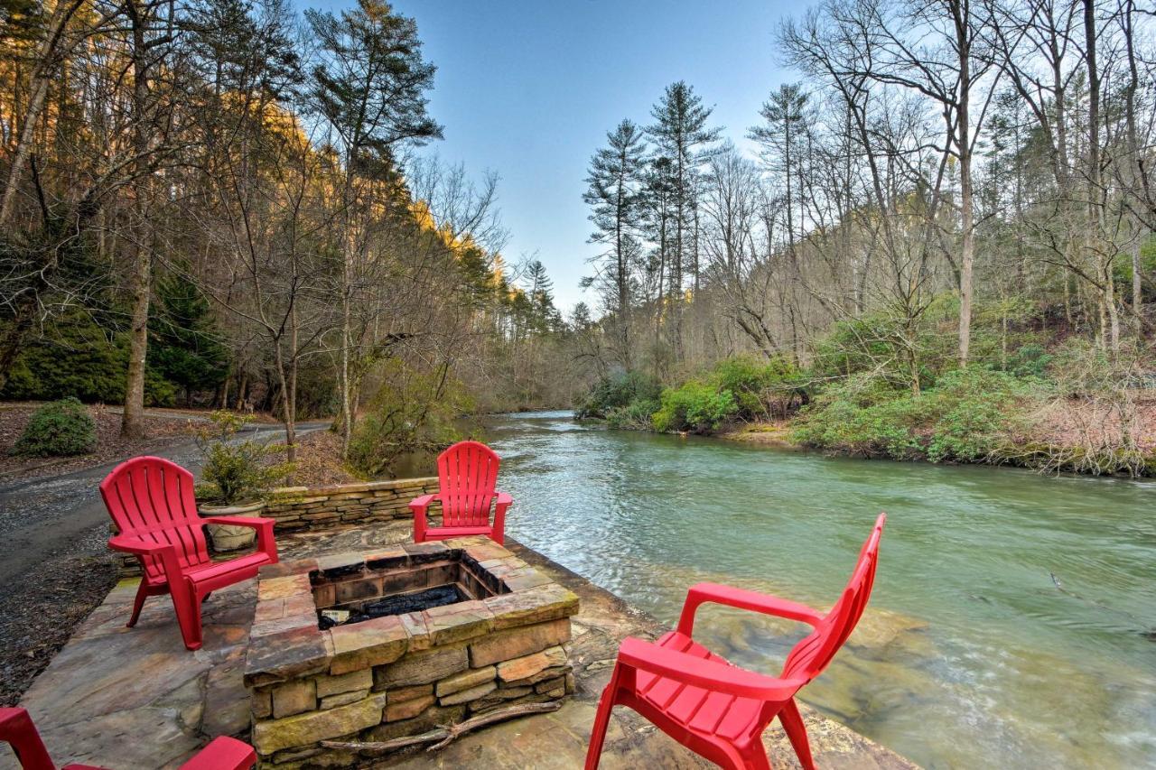 Riverside Ellijay Cabin With Hot Tub And Game Room Luaran gambar