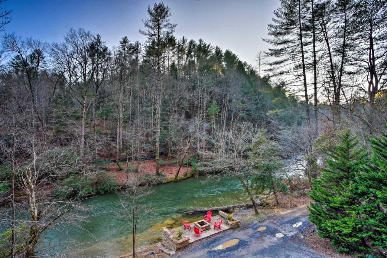 Riverside Ellijay Cabin With Hot Tub And Game Room Luaran gambar