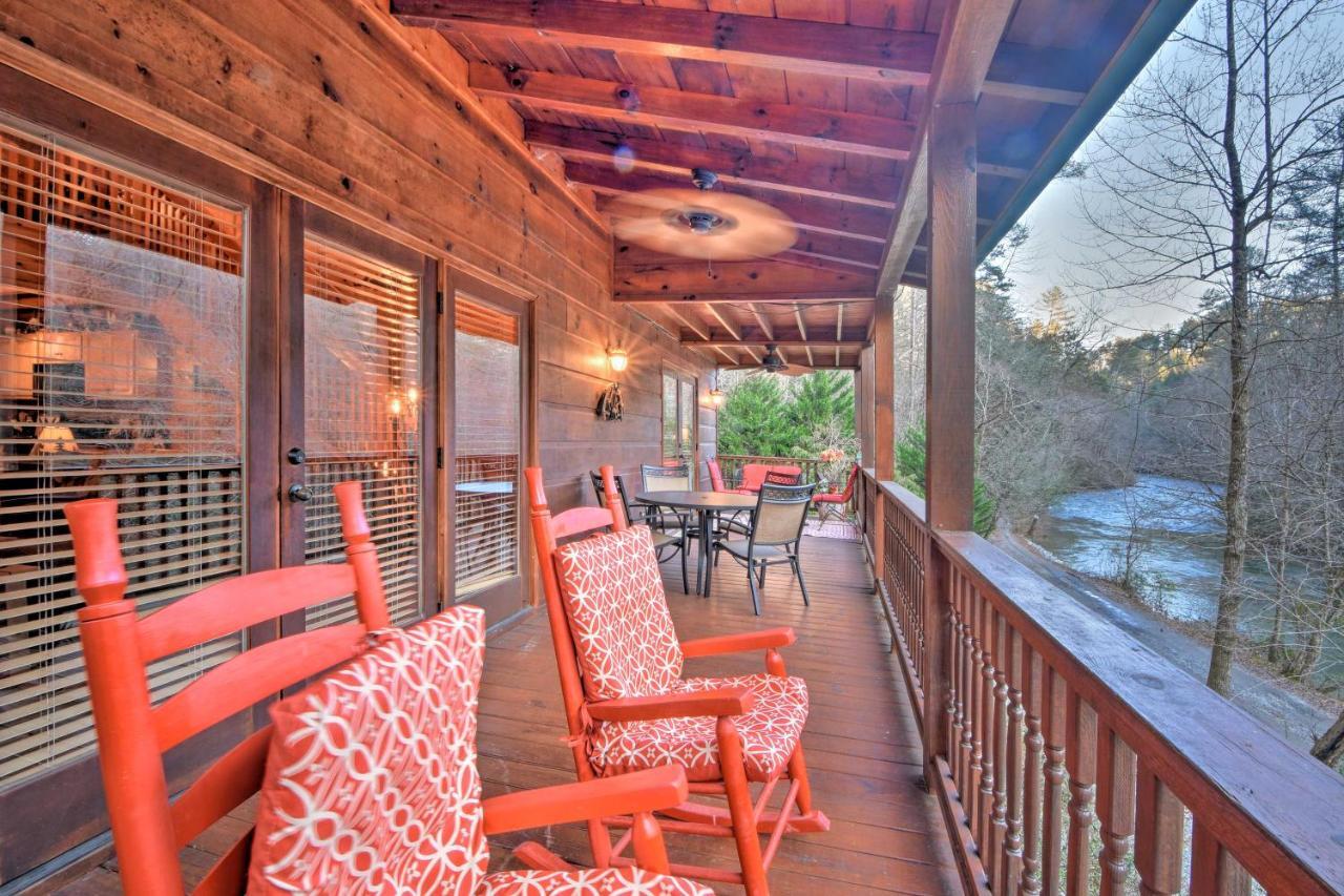 Riverside Ellijay Cabin With Hot Tub And Game Room Luaran gambar