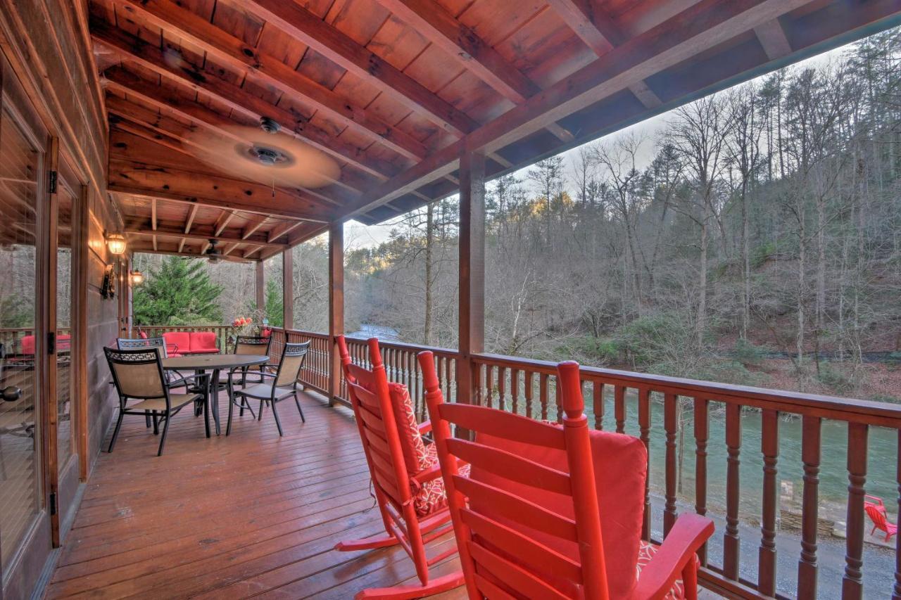 Riverside Ellijay Cabin With Hot Tub And Game Room Luaran gambar